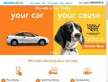 Tablet Screenshot of donateacar.com